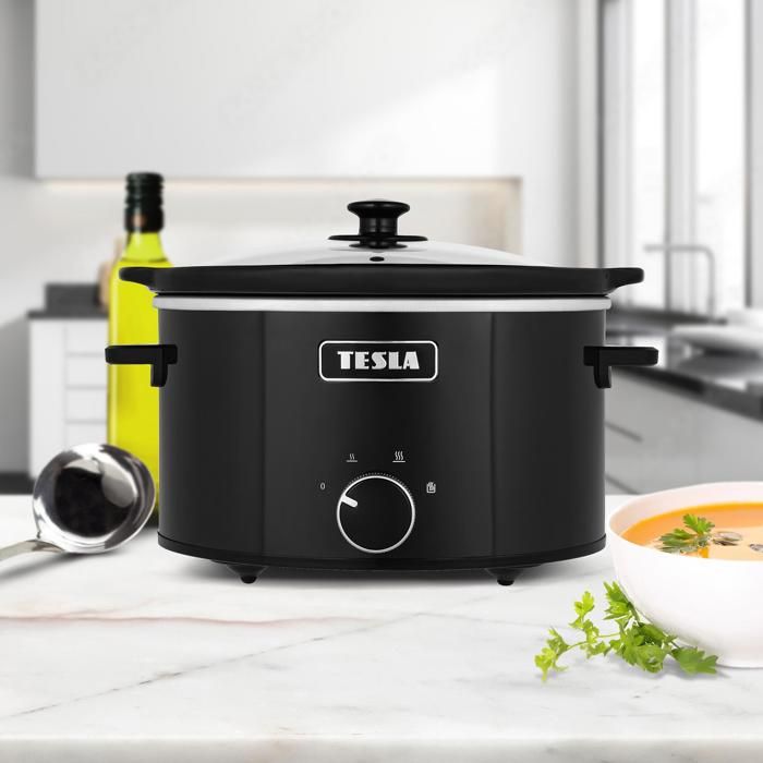 Mijoteuse - TESLA - SlowCook S350 - 35 L - 200 W - Couvercle en verre trempé
