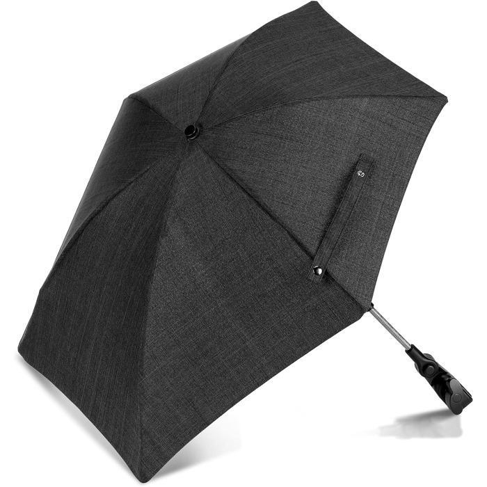 Ombrelle Universelle Poussette Aiseeok - Parasol Anti UV50+ 78 Cm Avec Clip Fixation - Noir