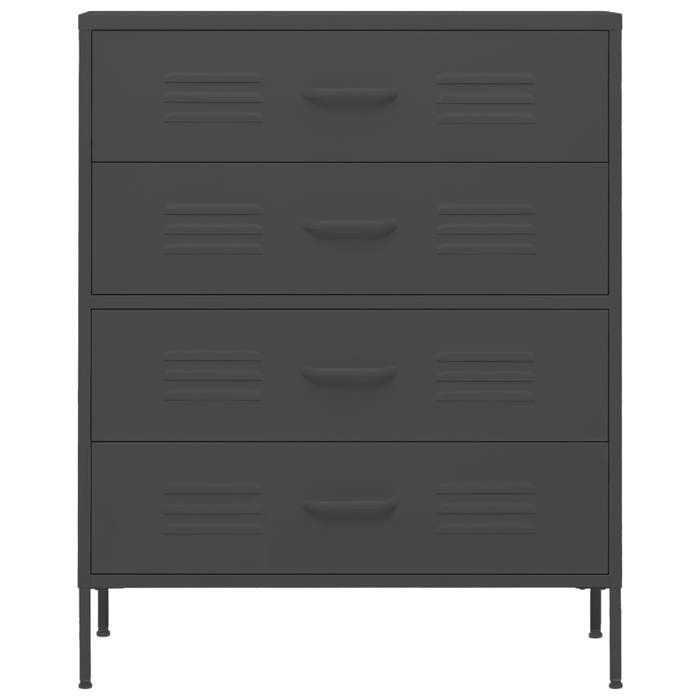 (SOLDE dété) Commode - Décor salon/Dessus robuste - Anthracite 80 x 35 x 1015 cm Acier *aspect pratique4063539