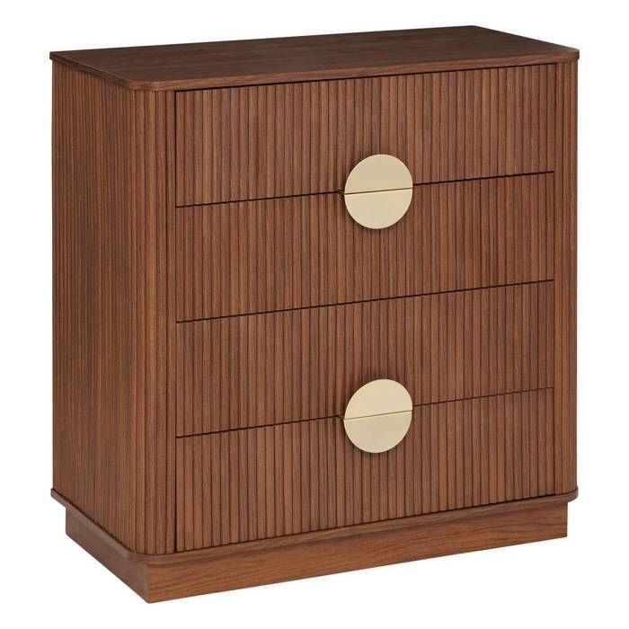 Commode 4 tiroirs Wany marron 80x40cm - Atmosphera Créateur dintérieur Commode 4 tiroirs Wany marron 80x40cm - Atmosphera Créateur dintérieur