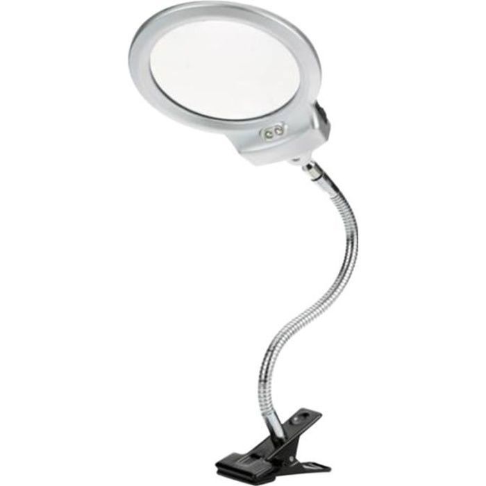 Lampe Loupe Sur Pied Avec Lumière LED – 5X/8X, Réglable, Idéale Pour Le Nail Art, La Réparation Ou Le Maquillage