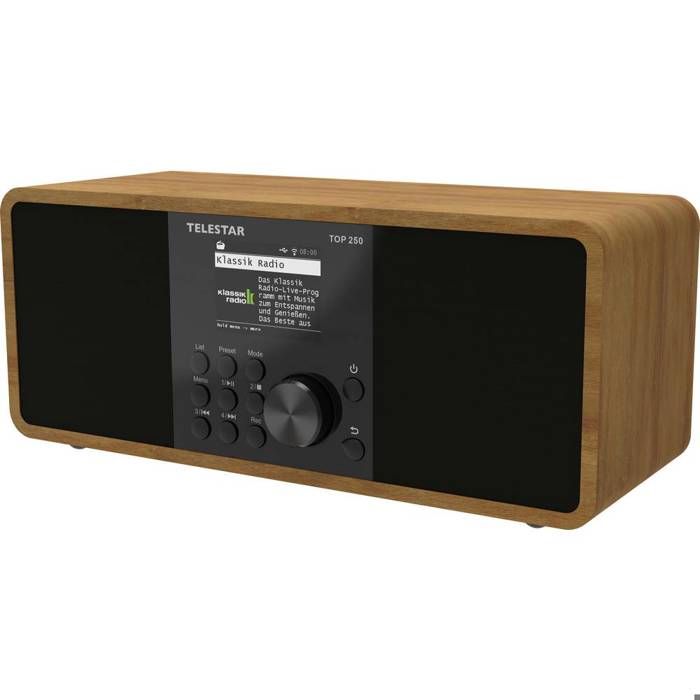 Telestar TOP 250 Holz Radio Internet portative DAB+ Internet FM WiFi USB FM radio internet DAB+ Bluetooth bois