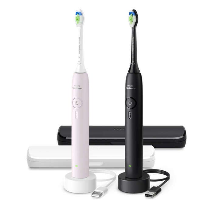 Brosse à Dents Sonique Philips Sonicare 3100 HX407242 1 Mode 2 Embouts Capteur Pression