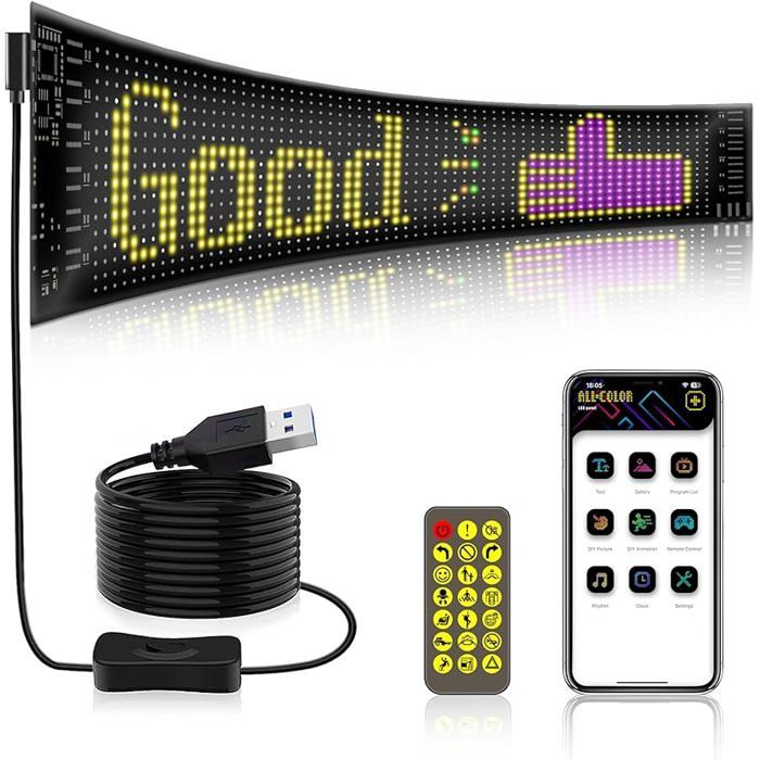 Tableau affichage LED programmable 5 V/2 A Bluetooth Smart Apps LED RVB ...