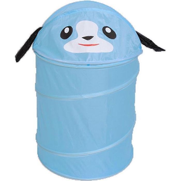 Seau de rangement pliable panier à linge cylindrique mignon en forme danimal boîte à jouets de dessin animé sac de rangement d