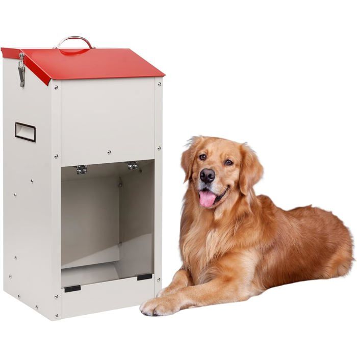 Mangeoire Automatique Pour Chien 11Kg Distributeur Automatique De Nourriture Pour Chien Gravity Avec Poignée Conteneur Grand Dist