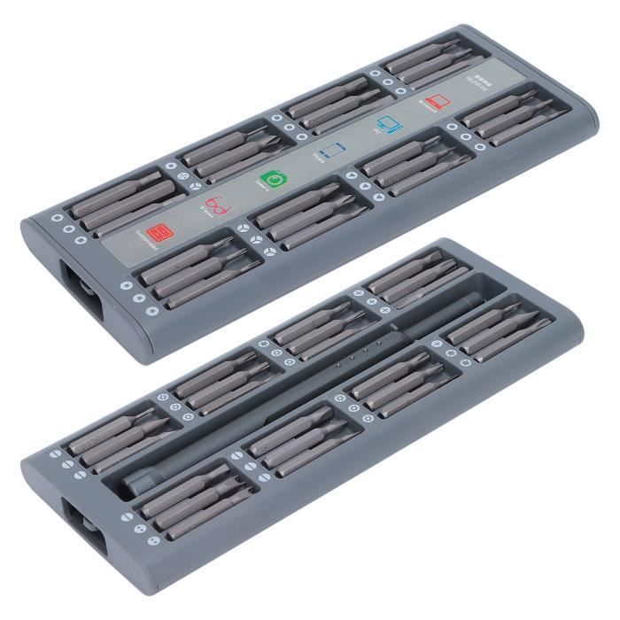 Lot De 2 Tournevis De Poche – Cruciforme Philips Et Plat Fendu, Manche Rouge