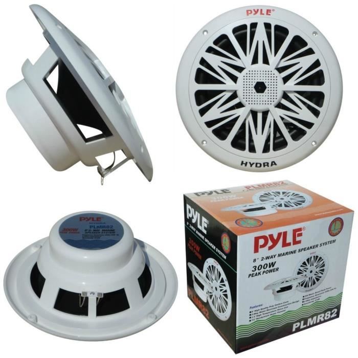 Enceintes Extérieures Pyle 300W - Étanches, Pour Terrasse/piscine/bateau - Montage Mural