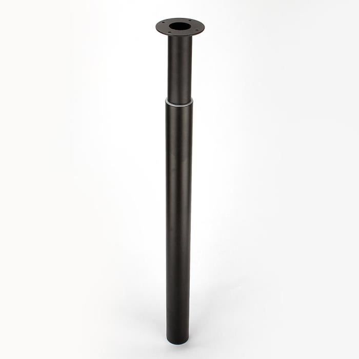 Pied De Table Reglable Telescopique En Metal Noir Achat