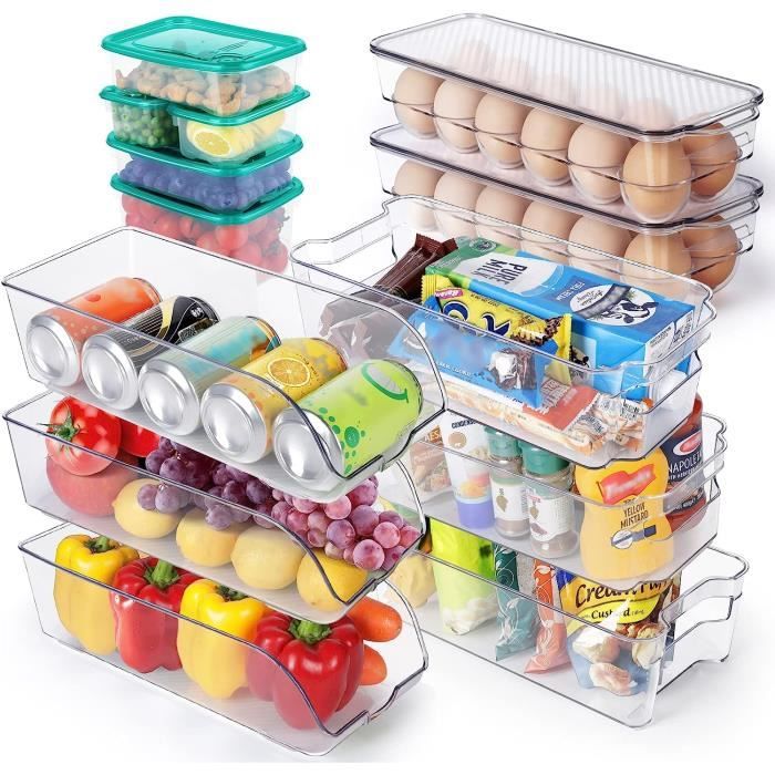 Boîtes alimentaires scellées en plastique, boîtes de rangement pour  céréales entières, collations de cuisine, boîte de rangement pour  réfrigérateur - AliExpress