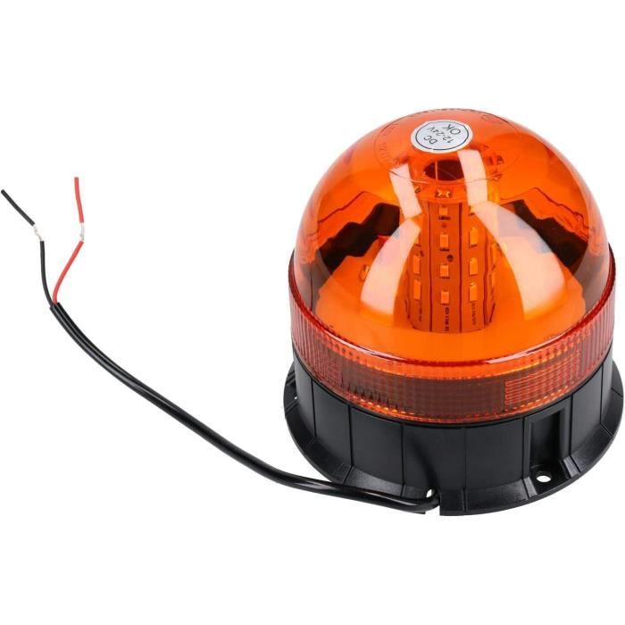 Gyrophare LED Magnétique BIHEE - 12V/24V, 8 Modes Flash, Pour Véhicules De Travail