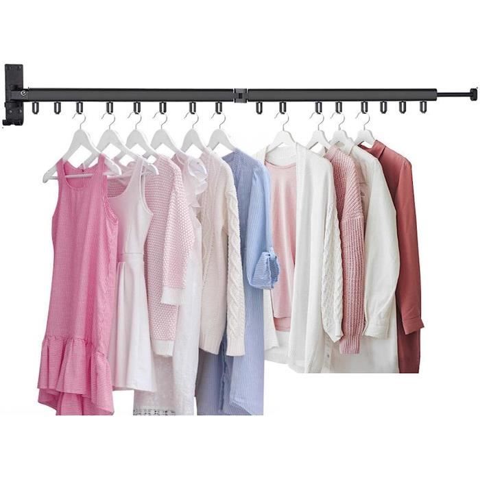 Etendoir Linge Mural Pliable, Sechoir A Linge Exterieur Mural, Etendage