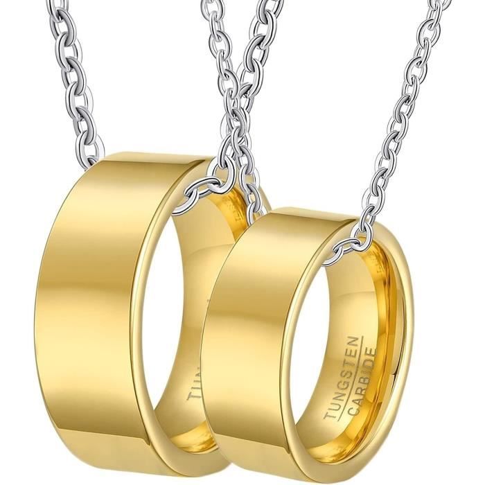 Collier avec shop bague homme
