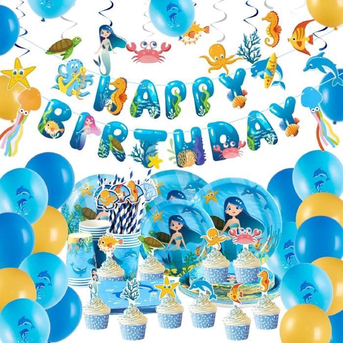 Mickey Mouse Thème Enfants Gâteau d'anniversaire Insert Bannière Ballon Set  Party Décoration Fournitures