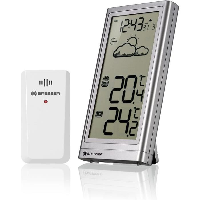 Station Météo National Geographic 8-en-1 Avec Capteur Extérieur Radio – écran Couleur