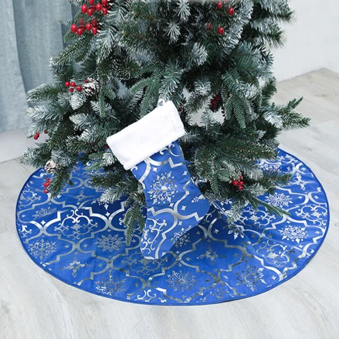 120cm Jupe De Sapin De Noel Decorations D Arbre De Noel Tapis Vacances Couvre Pied Sapin De Noel Bleu Royal Achat Vente Sapin Arbre De Noel Bientot Le Black Friday Cdiscount