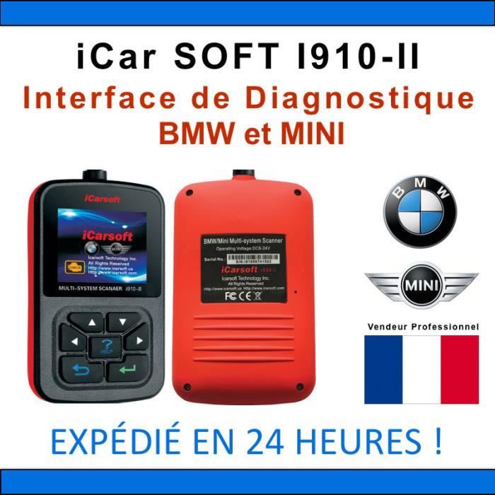 Valise Diagnostique BMW & MINI - iCarSOFT I910-II - INPA K+DCAN DIS ICOM -  Achat / Vente outil de diagnostic Valise Diagnostique BMW & M bon marché  2009930532559 - Cdiscount