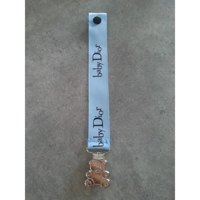 Attache Tetine Baby Dior Bleu Cdiscount Puericulture Eveil Bebe