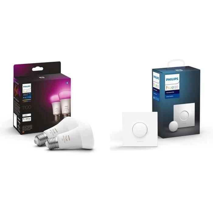 Philips Hue White Color Ambiance, ampoule LED connectée E27,Equivalent