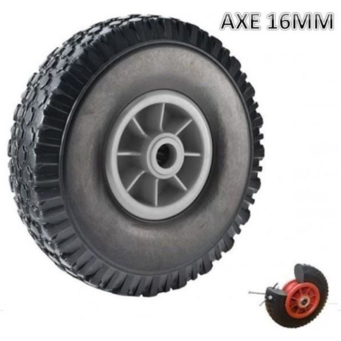 Roue Increvable 260mm pour diable chariot alésage 16mm. - Cdiscount ...
