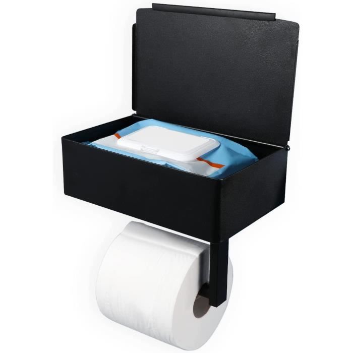 Porte-papier toilette avec étagères, double porte-papier toilette