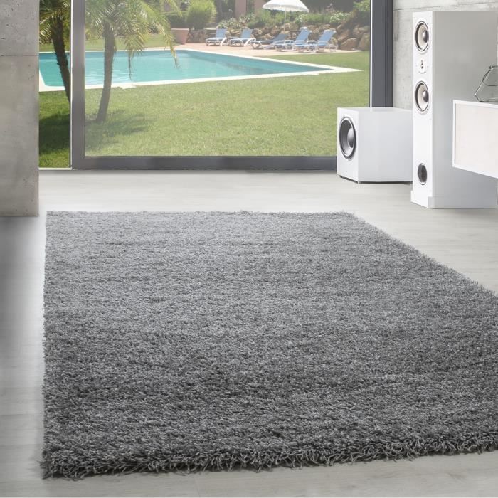Tapis Haut Fleuri Shaggy Longue Uni Couleur Unie Salon Gris Clair Pas Chear Oeko Tex 0x290 Cm Cdiscount Maison