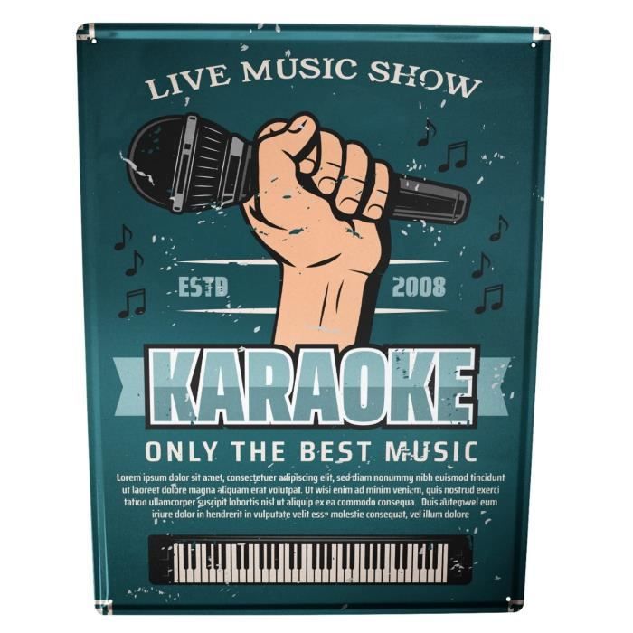 Plaque Emaillee Cuisine Karaoke Achat Vente Objet Decoration Murale Cdiscount