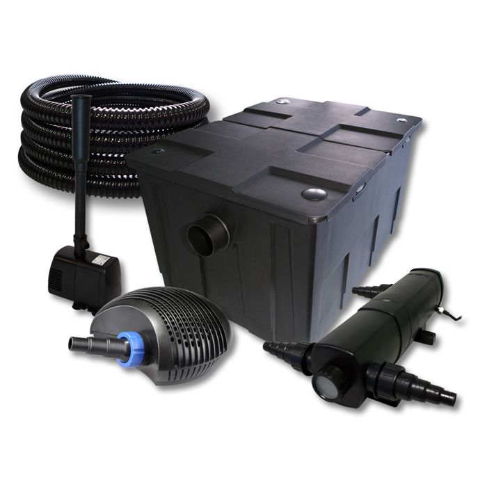 SunSun Kit complet: CBF-550 Filtre de bassin jusquà 60000L Biologique CTF-6000 pompe de filtration 6000l/h 40W CUV-218 lampe uv 1