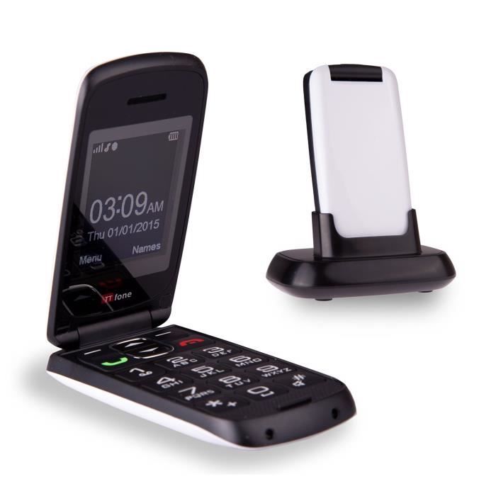 Ttfone Star Telephone Mobile A Clapet Et A Grosses Touches Facile