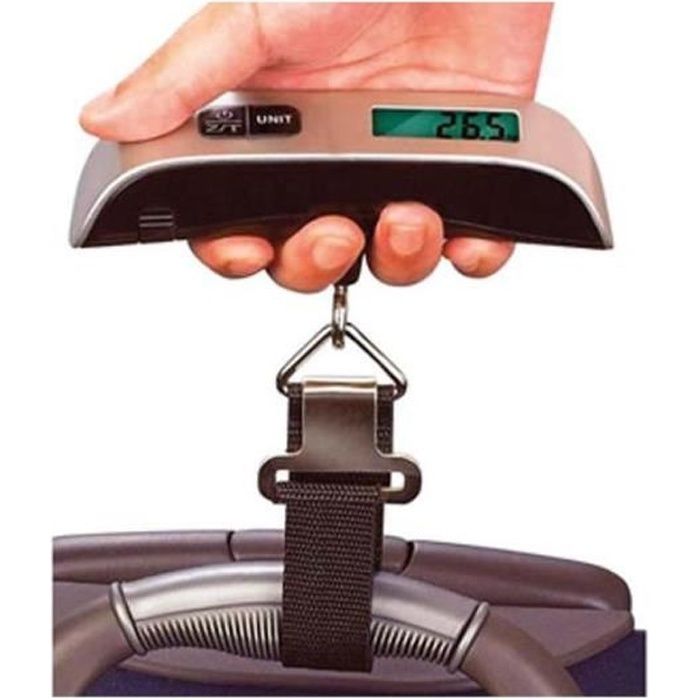 Pèse bagage électronique: Assurez-vous que vos bagages ne dépassent pas le poids maximal avec cette balance numérique précise. Co...