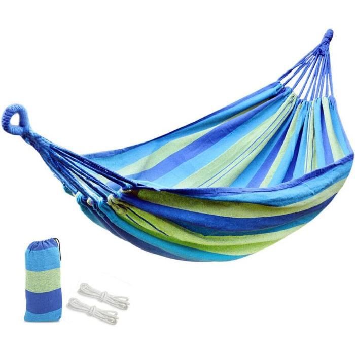Balançoire Sensorielle Hamac Suspendu 280x150 Cm – Intérieur/Extérieur, Charge 200 Kg, Coton Et Élasthanne, Bleu