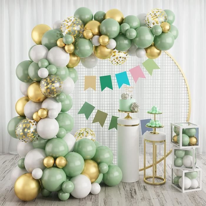 Kit Arche De Ballons Automne 153 Pièces - Ballons Orange, Bordeaux, Jaune, Vert + Ballon Aluminium - Décoration Fête Thanksgiving, Anniversaire