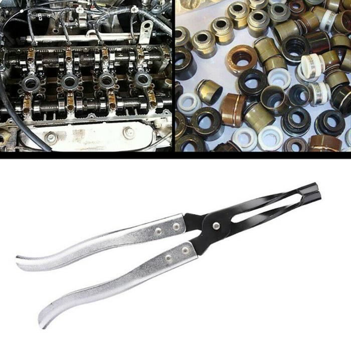 Pince A Ressort De Soupape D Huile De Moteur De Voiture Demontage Tige Joint Joint Pinces Remover 10 27 3cm Ruban Argent Noir Achat Vente Pince Auto Pince A Ressort De Soupape Cdiscount