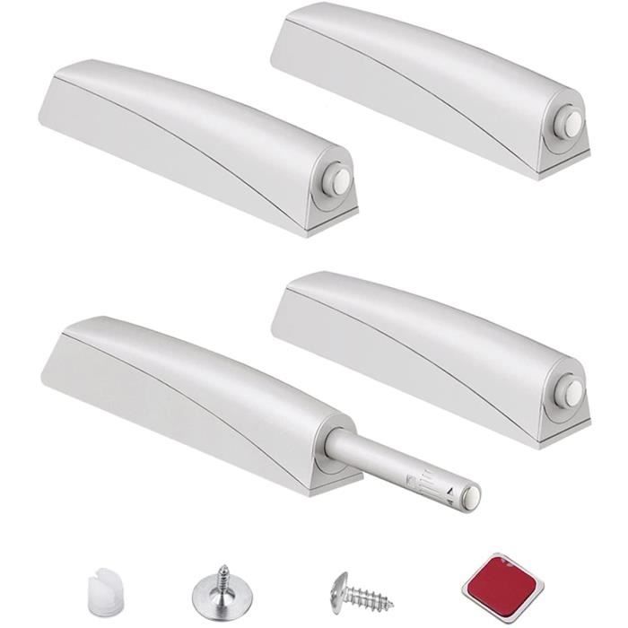 Lot De 6 Loquets Magnétiques à Pousser Pour Ouvrir, Loquets Tactiles Loquet De Porte Avec Materiel De Montage 96511094