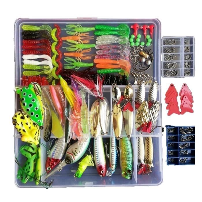 Lot De Leurres De Pêche – Cuillères, Crankbaits, Jigs… Avec Boîte De Rangement