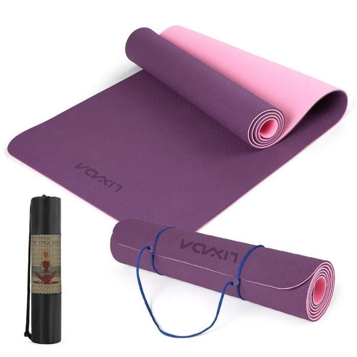 Tapis de sol,tapis de Yoga Double couleur, Portable, anti dérapant, avec  sangle de transport, sac de rangement, - Type 1 - Cdiscount Sport