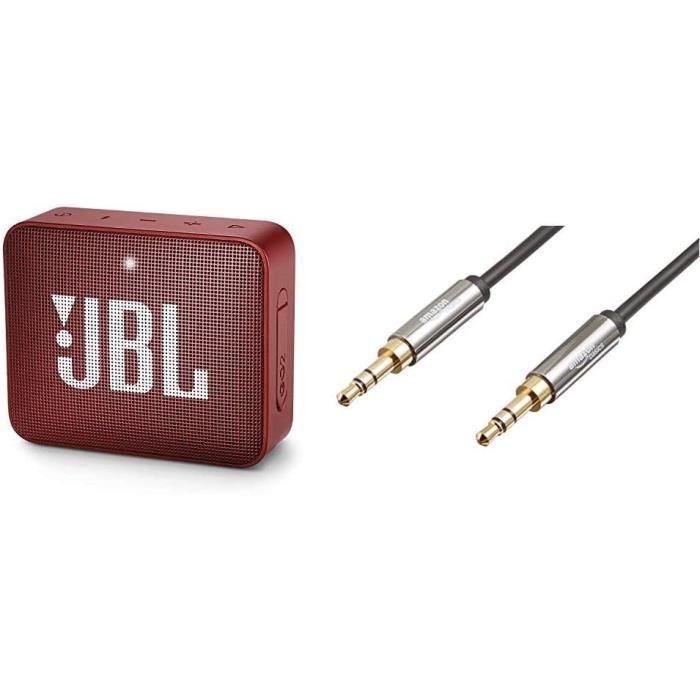 Enceinte Bluetooth JBL GO 2 - Mini Portable étanche IPX7 - Autonomie 5h - Son Puissant - Rose Foncé - Pour Piscine, Plage, Voyage