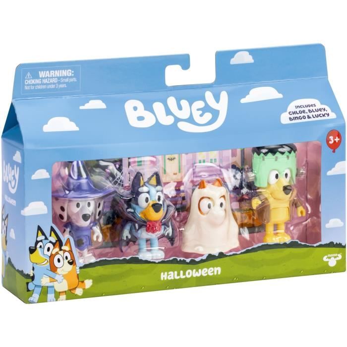 Coffret figurines BLUEY Déguisements 4 figurines articulées Accessoires inclus