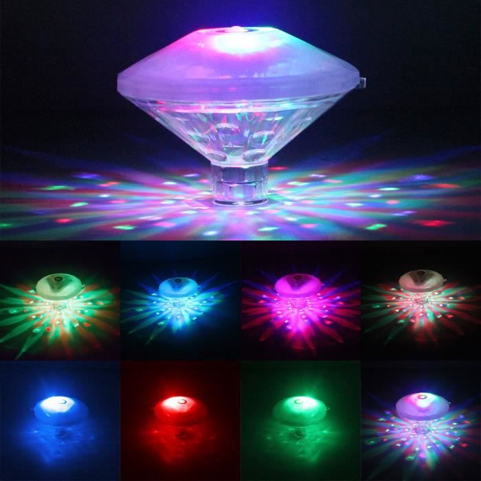 pour Fontaine de Piscine Lampe de bain flottante pour les Enfants Lampes de Piscine Sous Marines avec 7 modes d'éclairage Multi-couleur Bar 