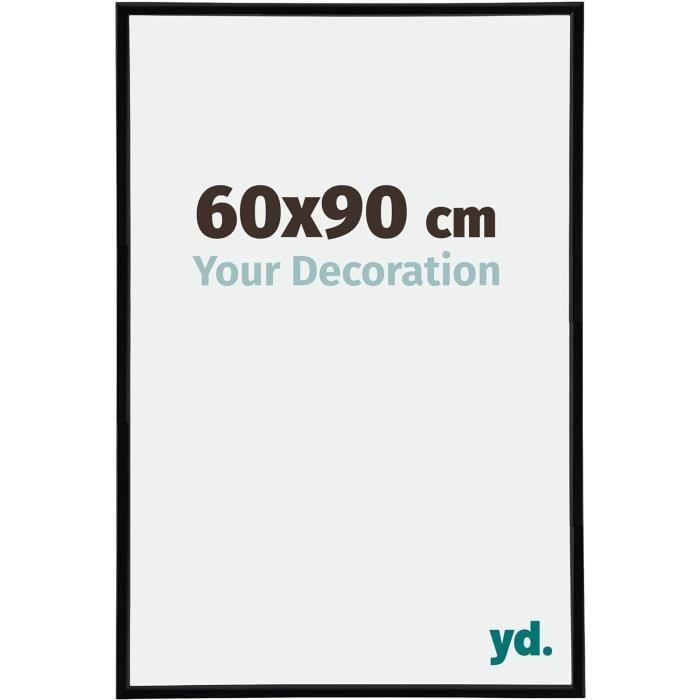 Cadre Photo 60x85 cm - Noir Très Brillant - Plastique - Annecy