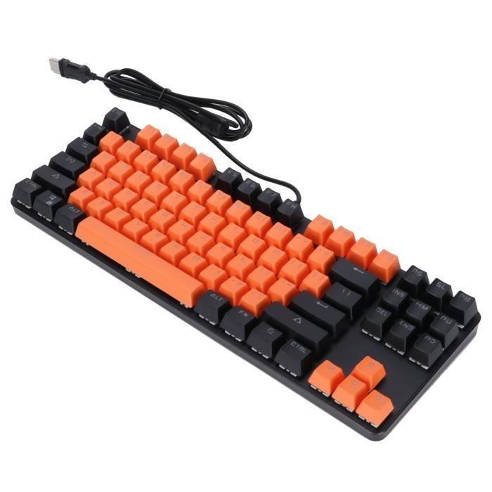 Kaohxzklcn Clavier de jeu mécanique 61 touches clavier d'ordinateur de