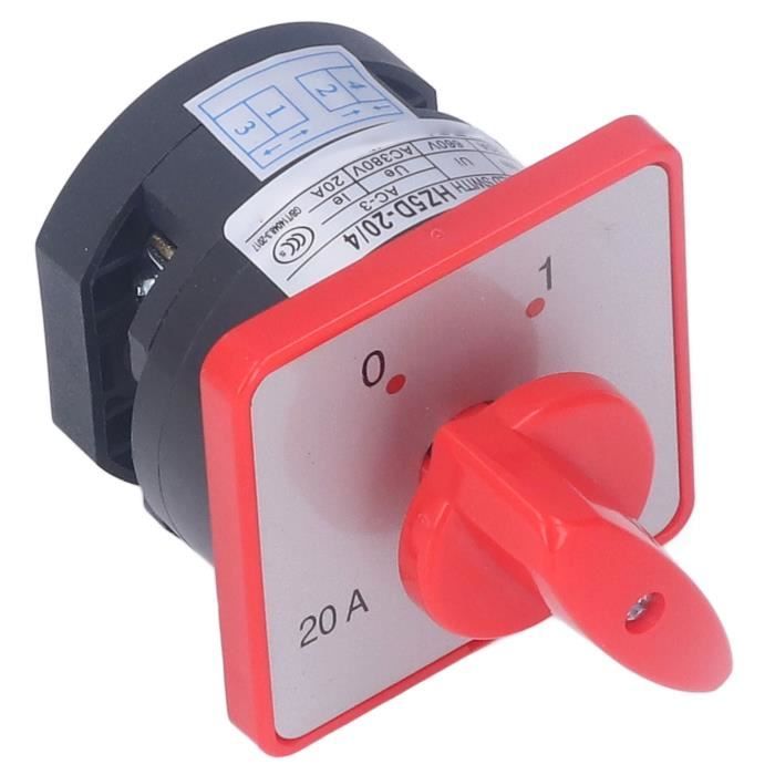 Interrupteur Isolateur Verrouillable 32A 3 Phases - Boîtier étanche, 2 Positions On/Off, Avec Cadenas Pour Sécurité - Pour Climatisation, Isolation électrique