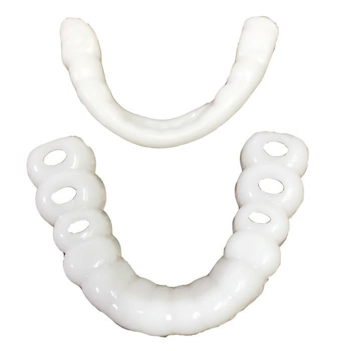 UNE faux couvre-dents Ensemble de blanchiment temporaire de couverture de fausses dents en gel de silice Haute Qualité