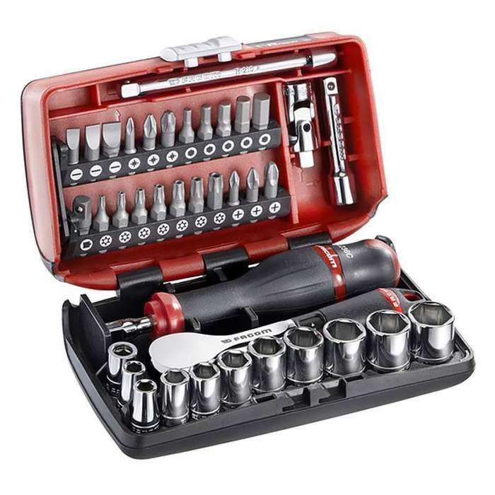 Jeu de douilles FACOM R.181NANOPB 14'' 6 pans 10 douilles de 5 5 à 14mm Cliquet haute précision