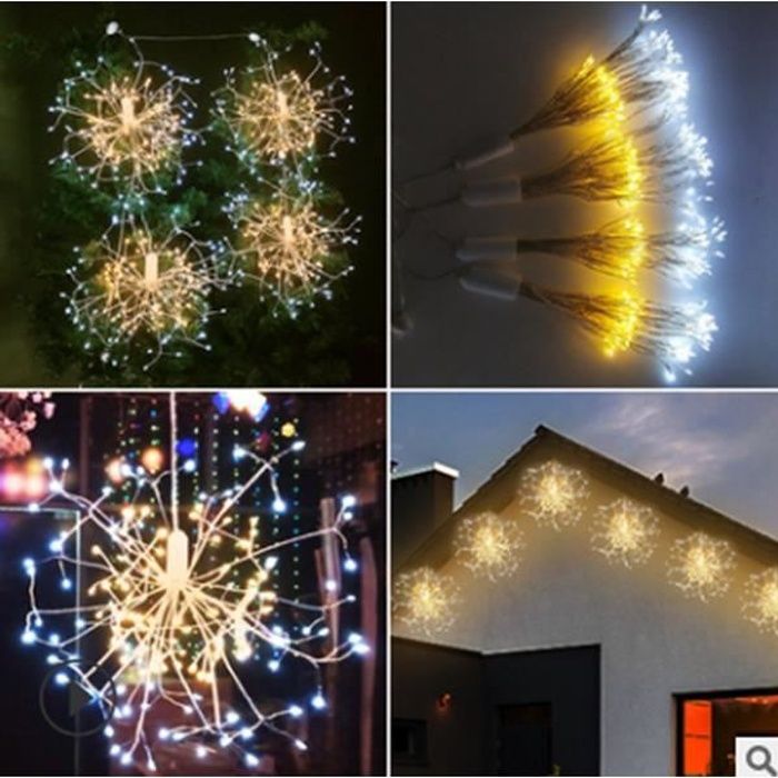 Guirlande LED Feux D'artifice Neisouf - 104 LEDs Bluetooth APP Pour Parasol Ou Décoration Extérieure