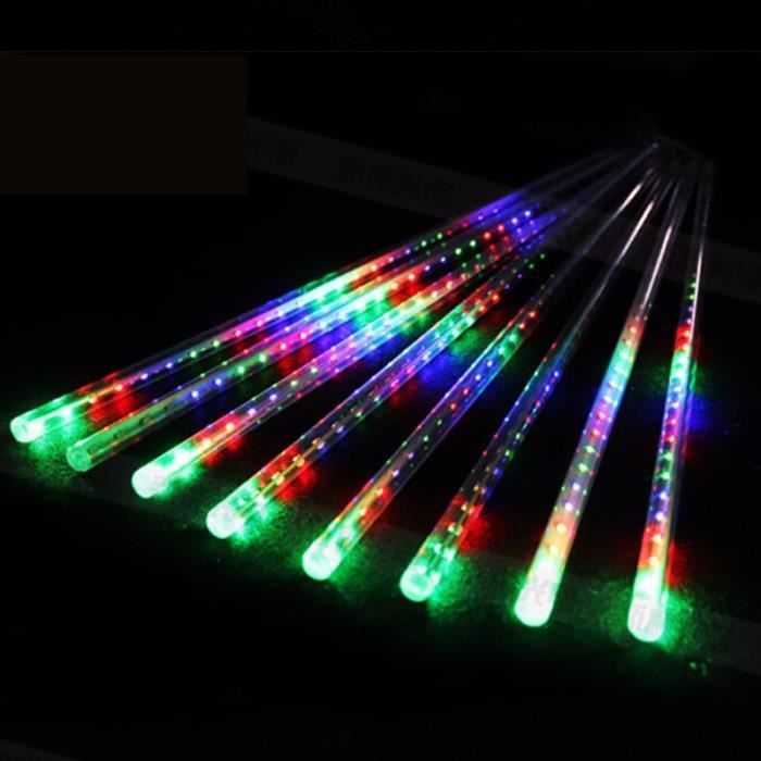 Guirlande Lumineuse Solaire Effet Pluie De Météores - 8 Tubes 240 LED, IP65, Pour Jardin Et Décoration Fête
