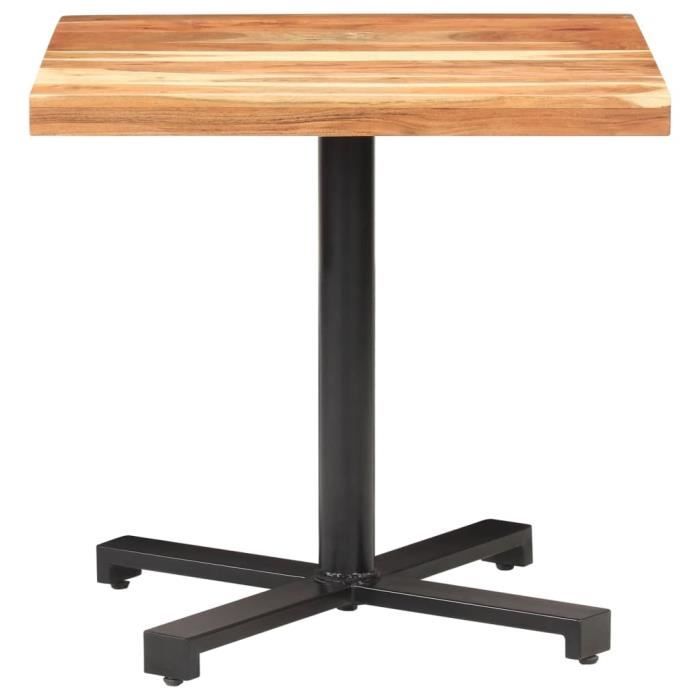 Table Bistrot carrée 60x60cm granit noir et or – Dépôt Style – Meubles