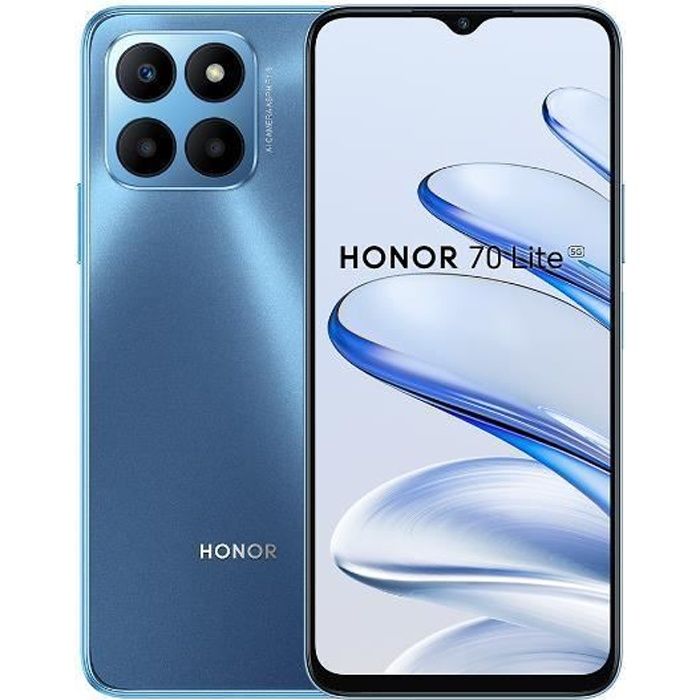 TÉLÉPHONIE Smartphone GSM/GPRS/EDGE/UMTS/HSDPA Honor Honor Honor 70 Lite Ocean Blue Caractéristiques Pouces 6.5 Mémoire interne