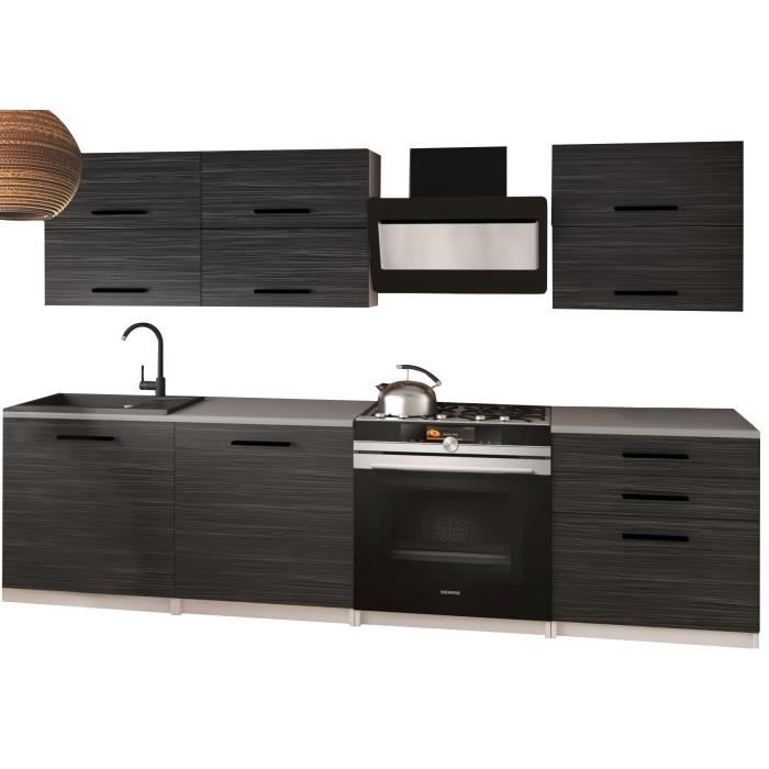PRIMEN - Cuisine complète L180 cm - Cuisine droite 6 pcs - Plan de ...