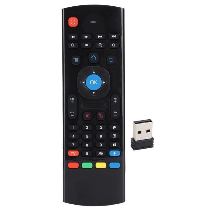 Souris Sans Fil Acemax MX3 Avec Clavier Et Gyroscope - Télécommande Universelle Pour Android TV, PC, Box TV - Fonction Apprentissage IR